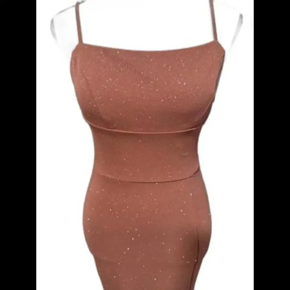 NWT Elegant Rose Gold Glitter Evening Gown by Windsor Prom Formal Party - Picture 2 of 8